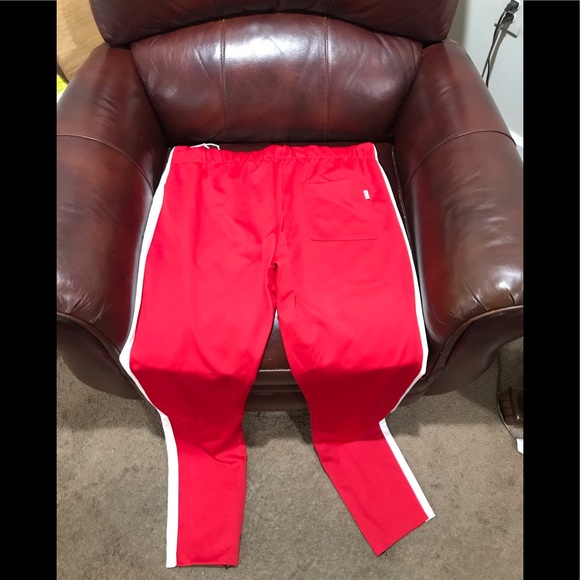 EPTM Track Pants Mens Size 3XL, Red and White - Picture 2 of 3